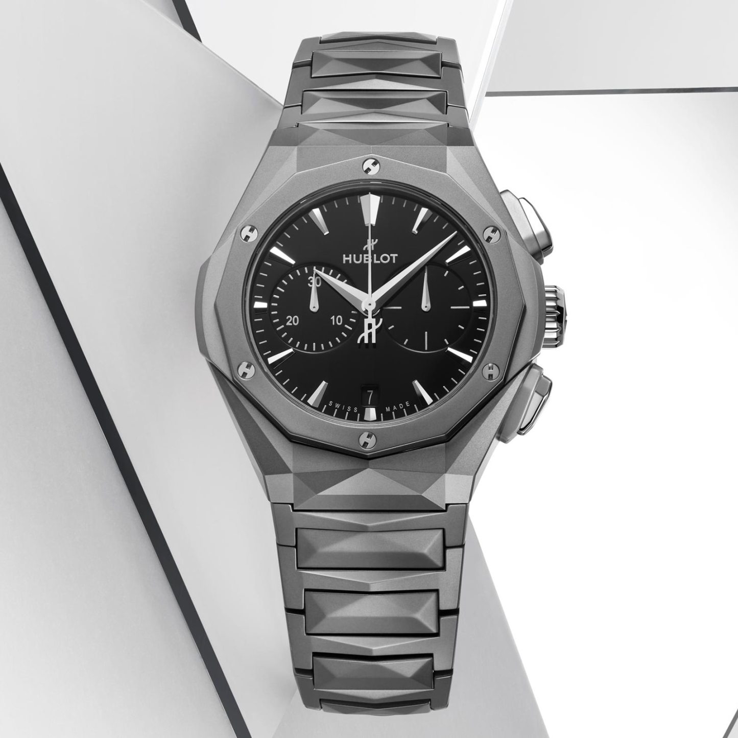 HB110 HUBLOT Classic Fusion Chronograph Orlinski Full Titanium 41mm 549.NI.1270.NI.ORL23