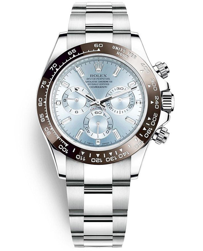 RL107 Rolex Daytona 50th Anniversary Edition 40mm 116506 Ice Blue Baguette Diamond Dial