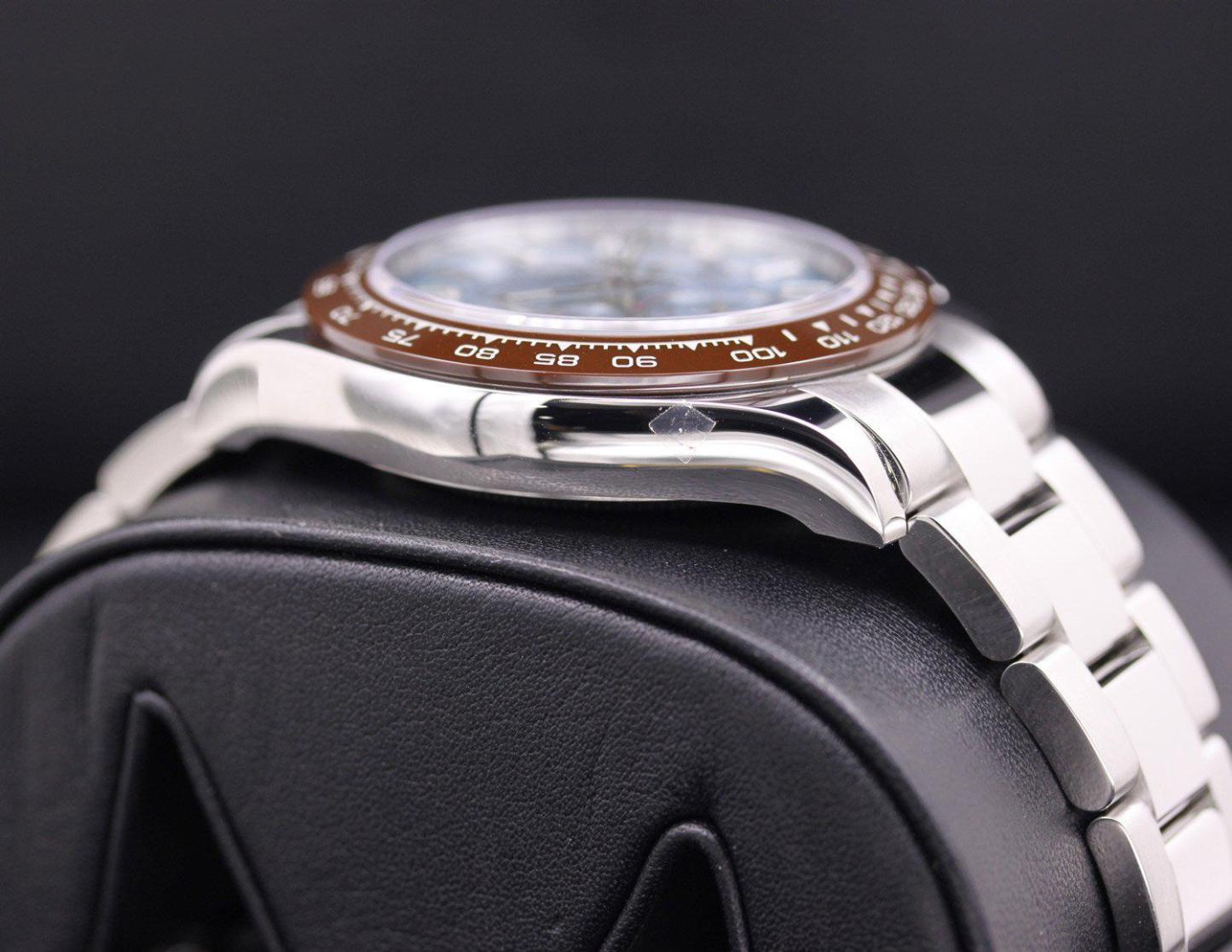 RL107 Rolex Daytona 50th Anniversary Edition 40mm 116506 Ice Blue Baguette Diamond Dial