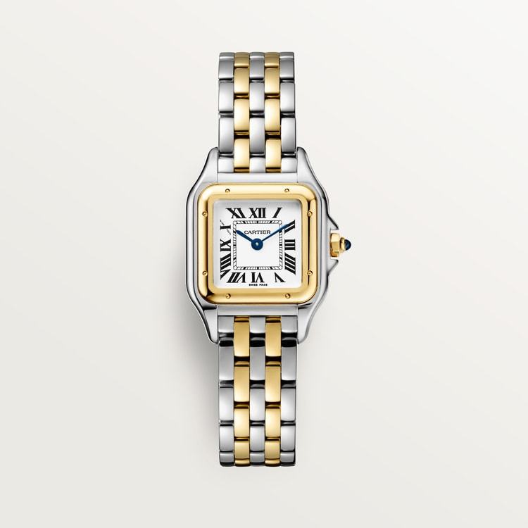 CA021 PANTHÈRE DE CARTIER WATCH Small model, quartz movement, yellow gold, steel