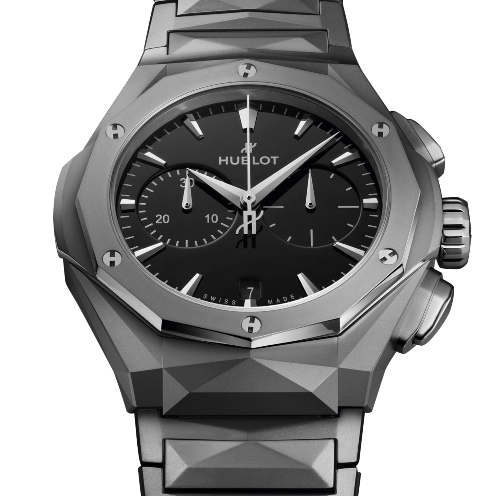 HB110 HUBLOT Classic Fusion Chronograph Orlinski Full Titanium 41mm 549.NI.1270.NI.ORL23
