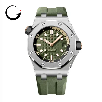 AP294 Audemars Piguet Royal Oak Offshore Diver Stainless Steel Khaki Green Dial 15720ST.OO.A052CA.01