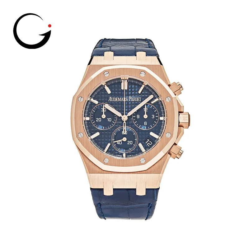AP320 Audemars Piguet Royal Oak Chronograph "50th Anniversary" Rose Gold Blue Dial 26240OR.OO.D315CR.01