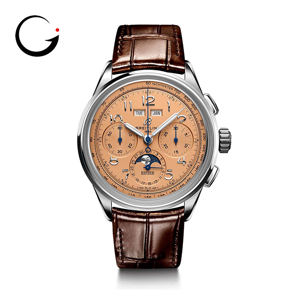 BR274 Breitling PREMIER 825 DATORA Salmon Dial 42 AB2510201K1P1