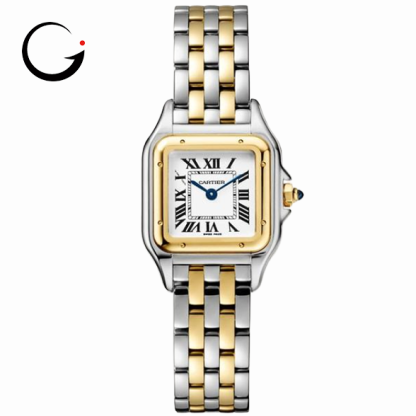 CA021 PANTHÈRE DE CARTIER WATCH Small model, quartz movement, yellow gold, steel