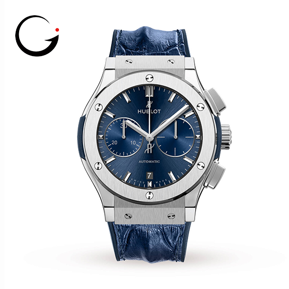 HB101 HUBLOT Classic Fusion Blue Chronograph Titanium 45mm 521.NX.7170.LR