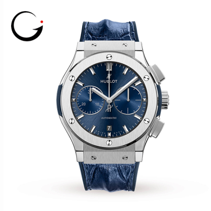 HB101 HUBLOT Classic Fusion Blue Chronograph Titanium 45mm 521.NX.7170.LR