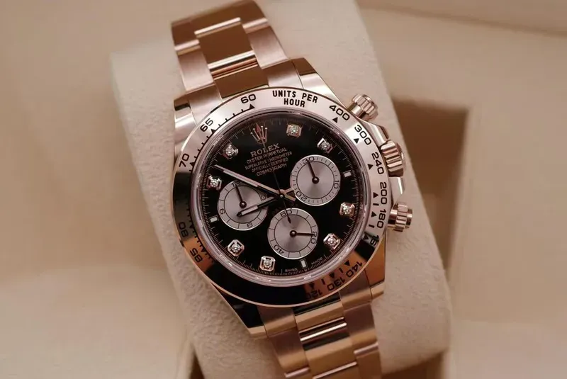 RL009  Cosmograph Daytona 116505 Black Diamond Dial Everose Gold Watch