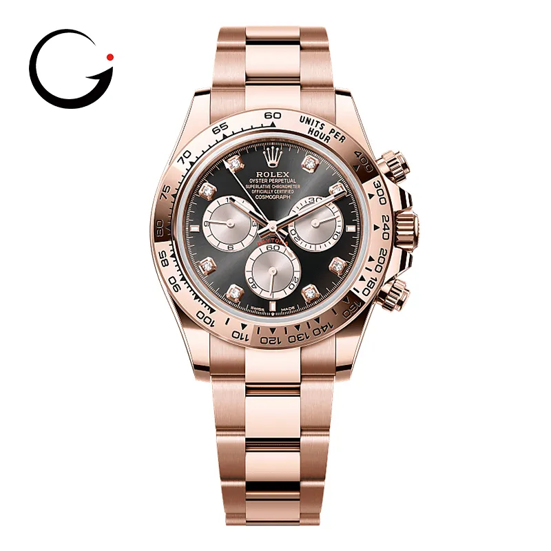 RL009  Cosmograph Daytona 116505 Black Diamond Dial Everose Gold Watch