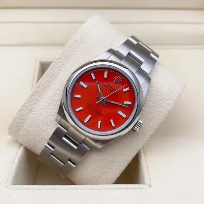 RL039  124300 Oyster Perpetual 41 "Coral Red" "Brand New"