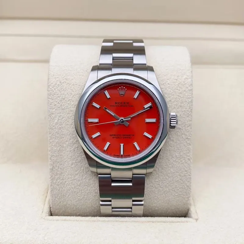 RL039  124300 Oyster Perpetual 41 "Coral Red" "Brand New"