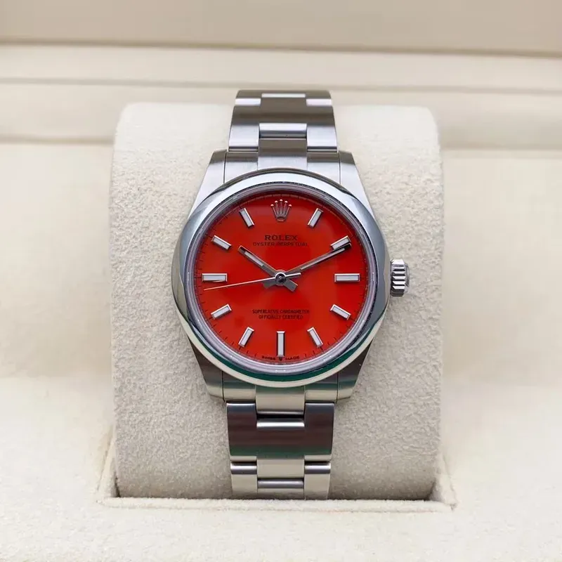 RL039  124300 Oyster Perpetual 41 "Coral Red" "Brand New"