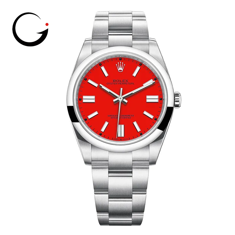 RL039  124300 Oyster Perpetual 41 "Coral Red" "Brand New"