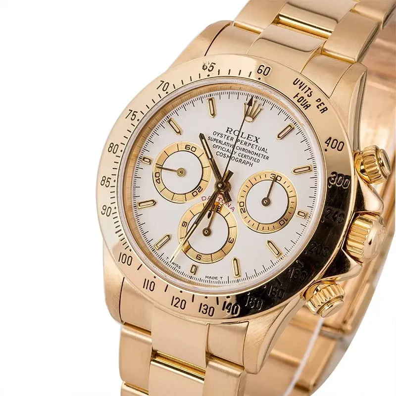 RL051  Cosmograph Daytona 116508 40mm 18ct Yellow Gold Automatic White Dial