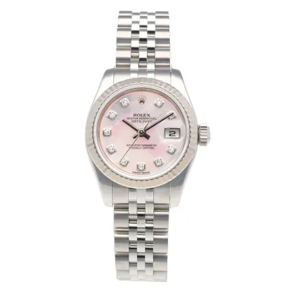 RL053  179174 Diamond Lady Datejust "White Gold Bezel" Mother Of Pearl-Pink