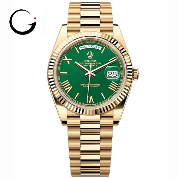 RL058 The Rolex Day-Date 40 With Green Lacquered Dial 228238