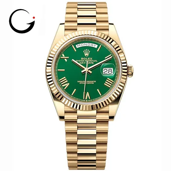 RL058 The Rolex Day-Date 40 With Green Lacquered Dial 228238