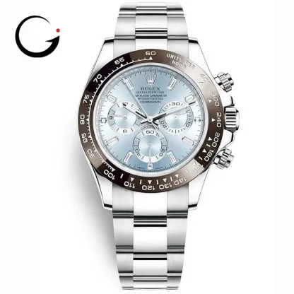 RL107 Rolex Daytona 50th Anniversary Edition 40mm 116506 Ice Blue Baguette Diamond Dial