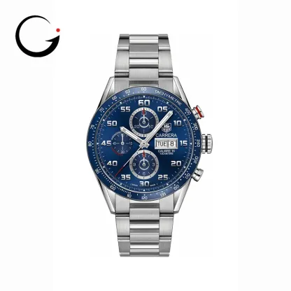 TAG080 Tag Heuer Carrera Chronograph Blue Dial Men's Watch CV2A1V.BA0738