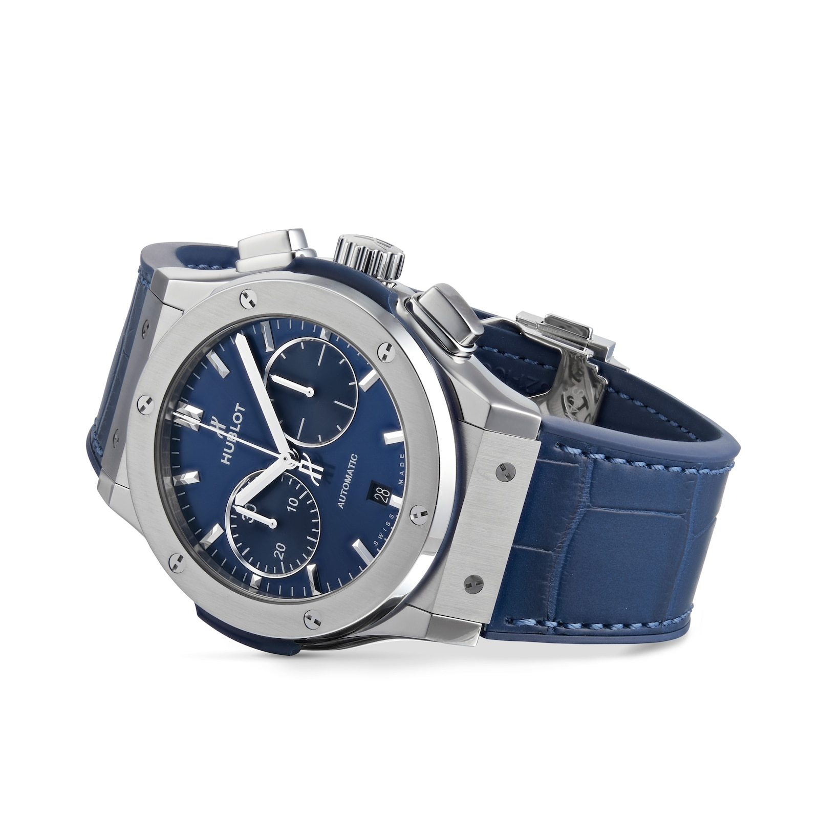 HB101 HUBLOT Classic Fusion Blue Chronograph Titanium 45mm 521.NX.7170.LR