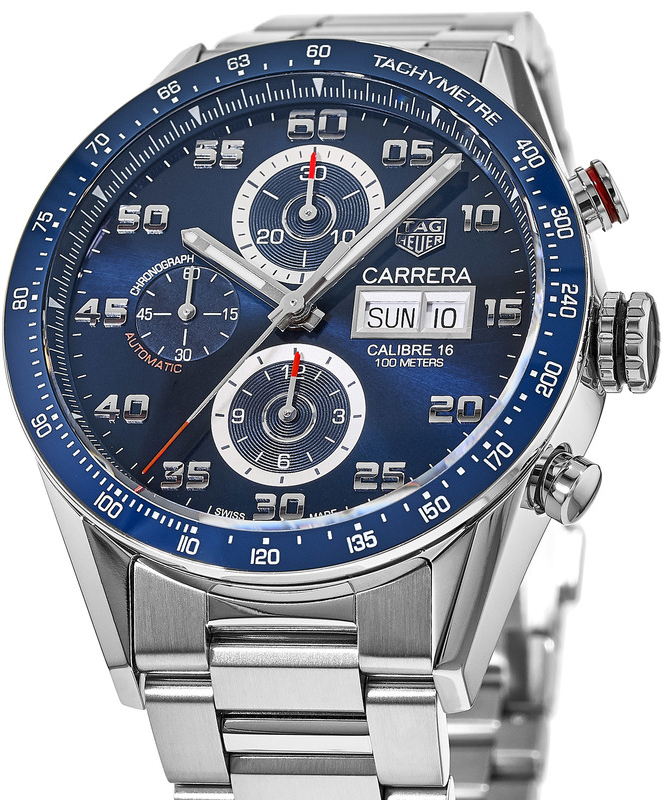 TAG080 Tag Heuer Carrera Chronograph Blue Dial Men's Watch CV2A1V.BA0738