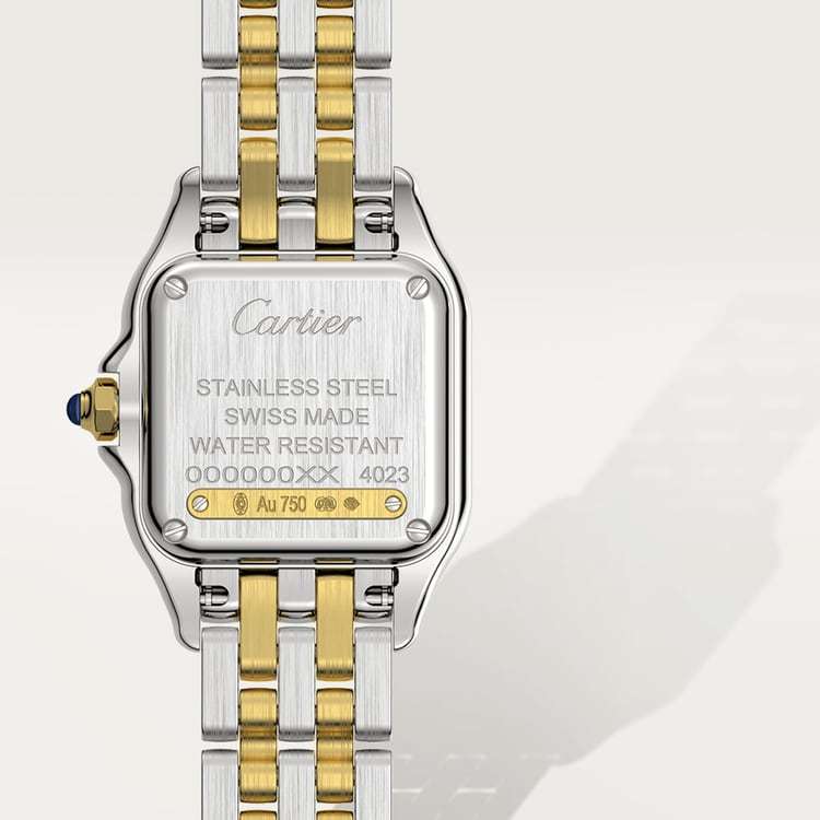 CA021 PANTHÈRE DE CARTIER WATCH Small model, quartz movement, yellow gold, steel