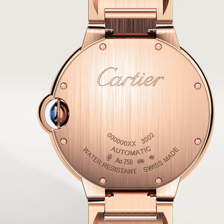 CA018 Ballon Bleu de Cartier watch, 36 mm, mechanical movement with automatic winding. Rose gold