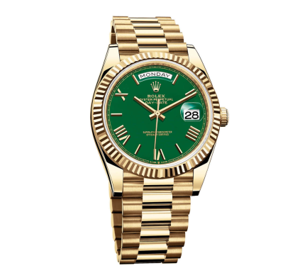 The Rolex Day-Date 40 With Green Lacquered Dial 228238