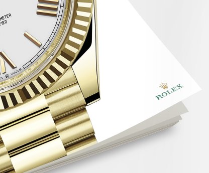 RL056 Rolex Day-Date 40 Presidential White dial, Fluted Bezel, President bracelet, Yellow gold Watch