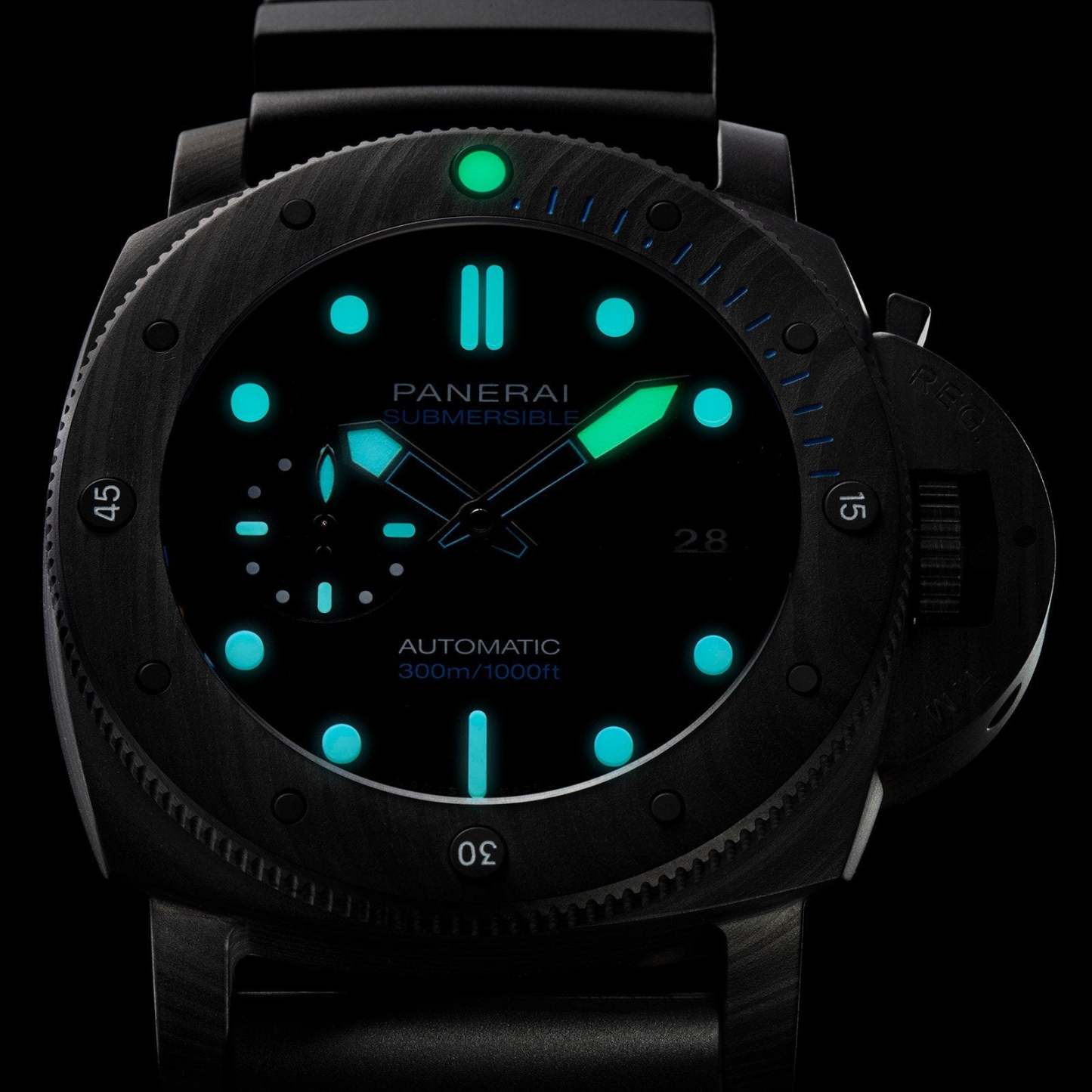 PA118 PANERAI Submersible Carbotech 47mm Mens Watch PAM01616