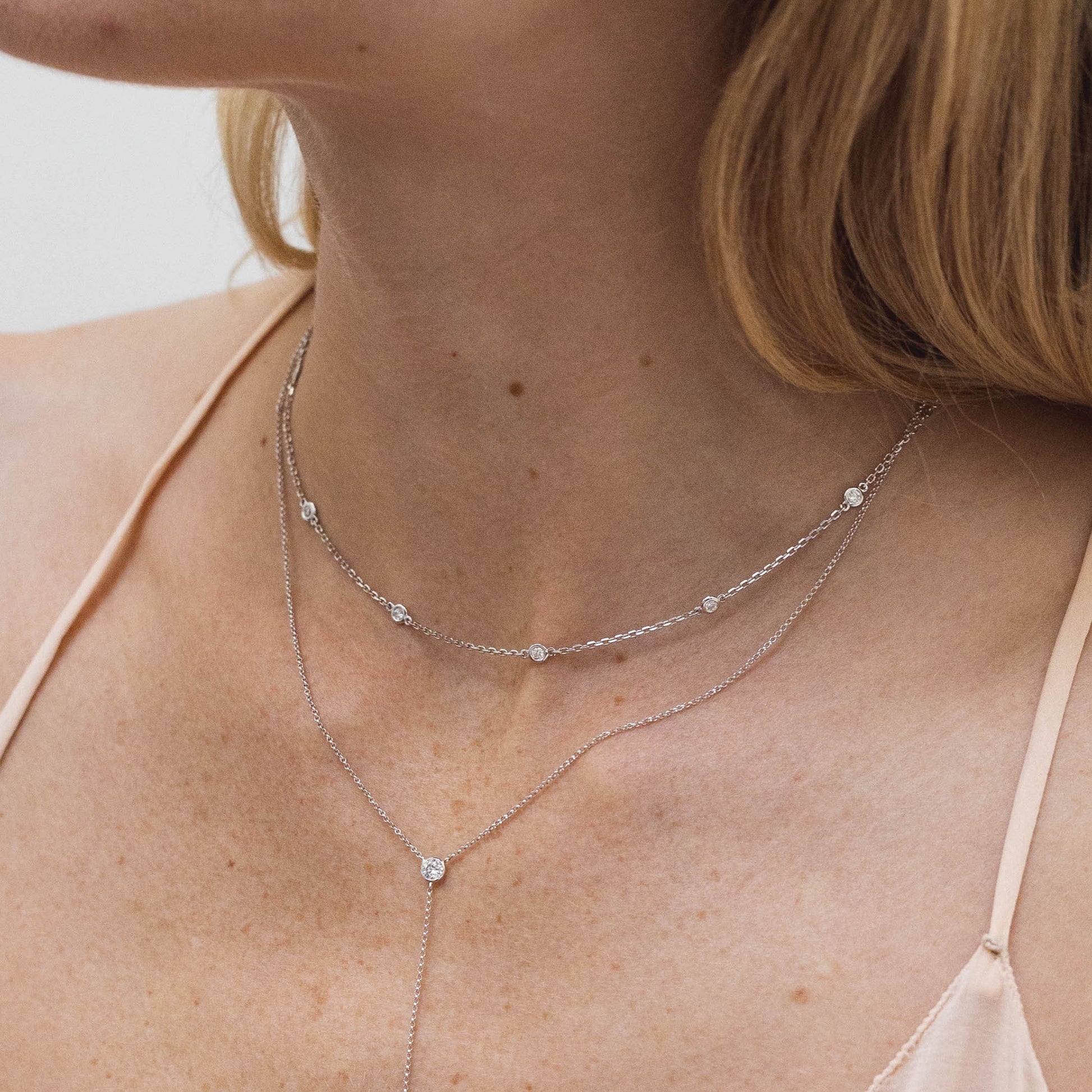 Vikasi - 0.59ct Bezel Diamonds by the Yard Necklace