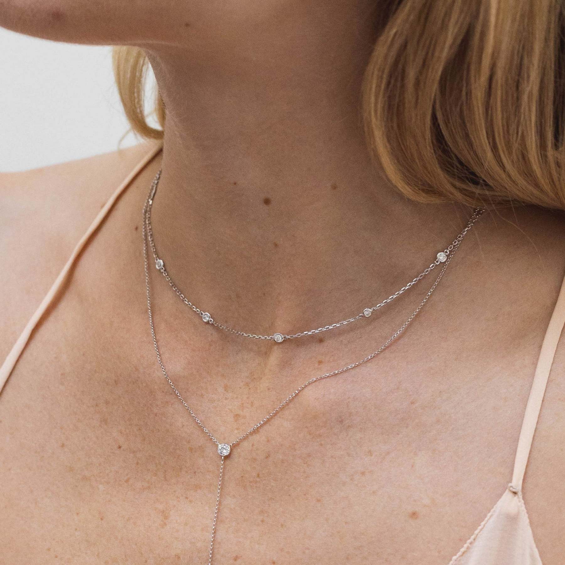 Vikasi - 0.59ct Bezel Diamonds by the Yard Necklace