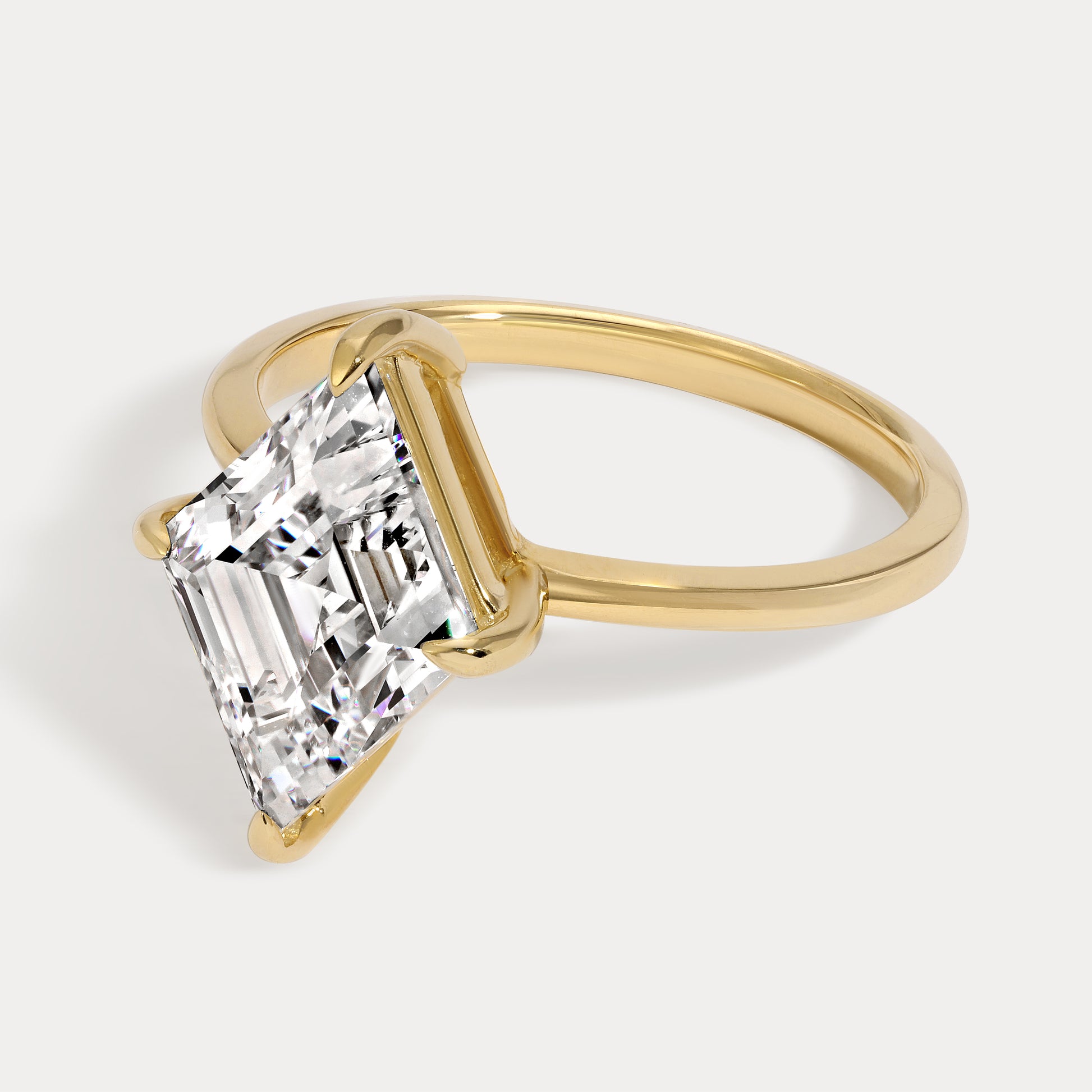 Brenda - 3.11ct Lab Grown Lozenge Engagement Ring