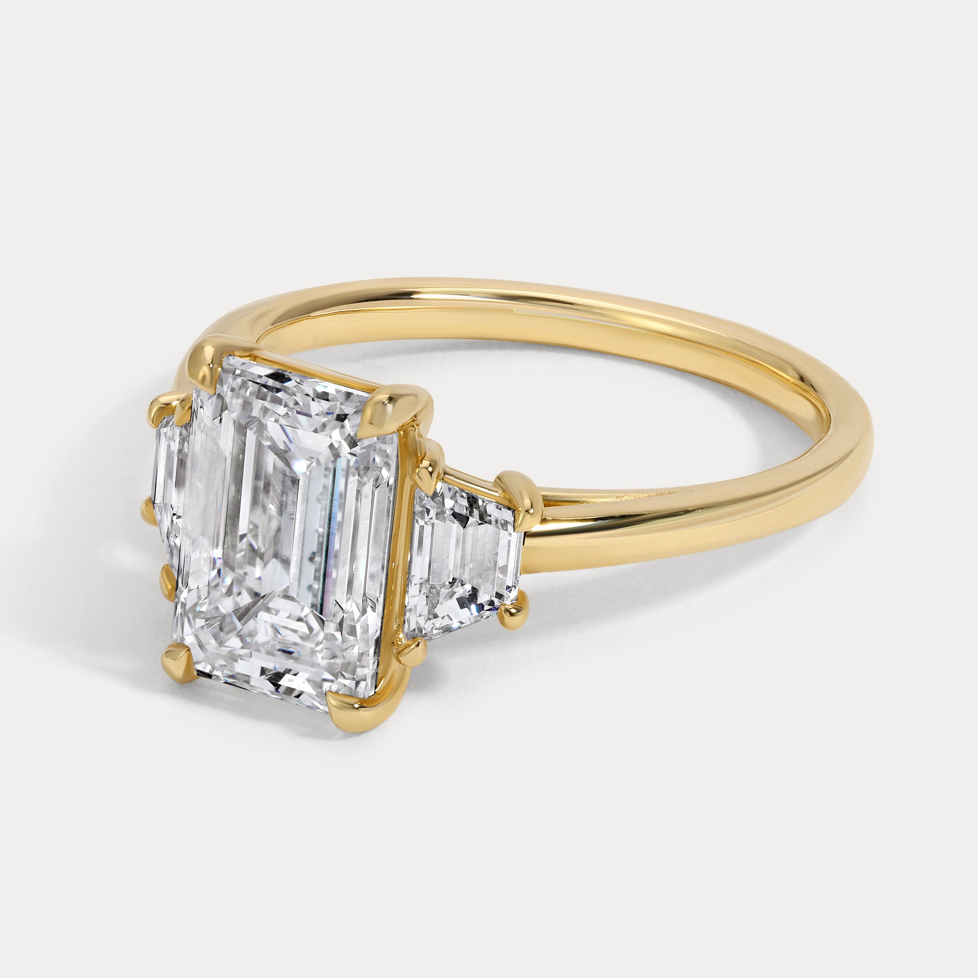 Sophie - 2.56ct Lab Grown Emerald Engagement Ring