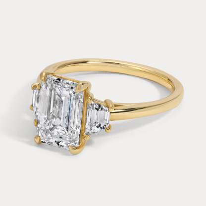 Sophie - 2.56ct Lab Grown Emerald Engagement Ring