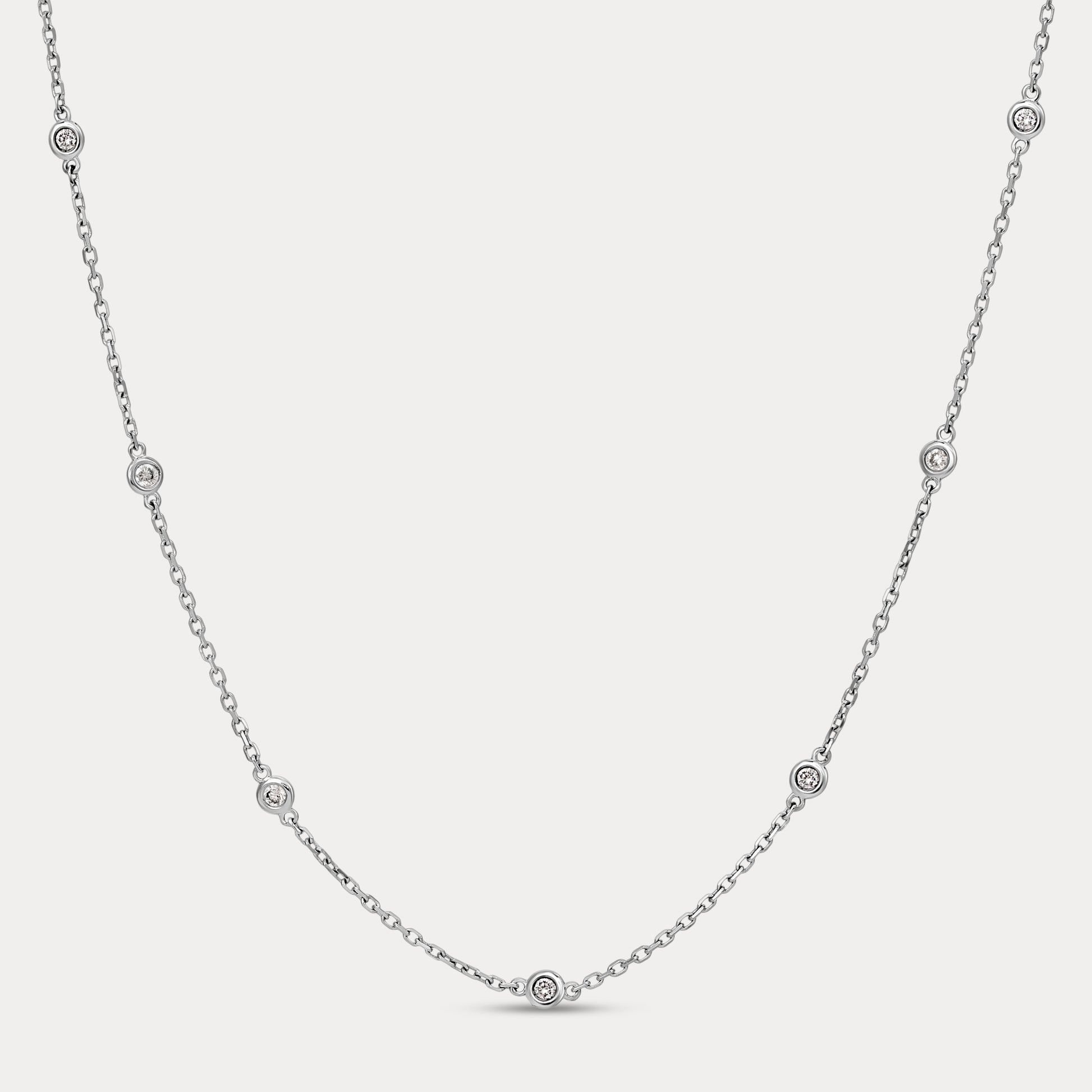Vikasi - 0.59ct Bezel Diamonds by the Yard Necklace