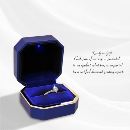 VIKASI 1ct Round Brilliant Lab-Grown Diamond Ring in Solid 14K White Gold | 6-Prong Setting, Brilliant Sparkle & Everyday Elegance