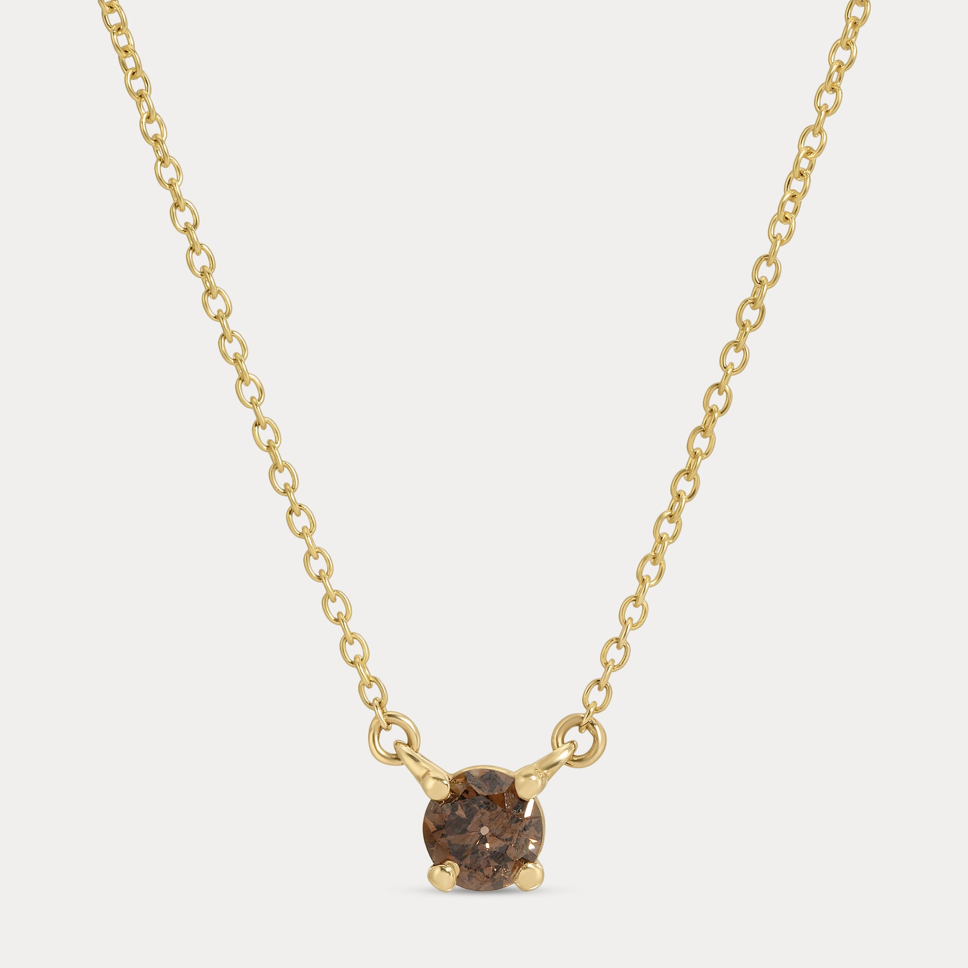 Vikasi - 0.33ct Champagne Old European Diamond Necklace