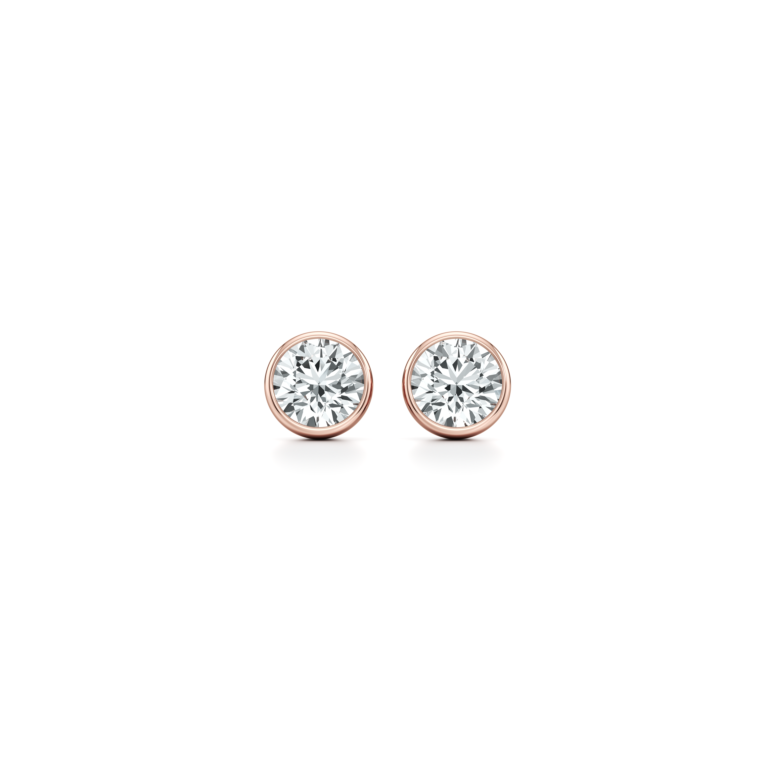 Bezel - 2ct Set Lab Diamond Round Brilliant Studs