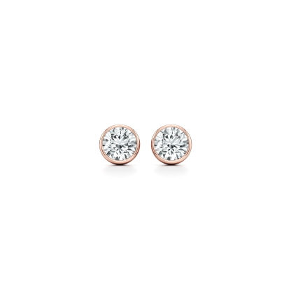 Bezel - 2ct Set Lab Diamond Round Brilliant Studs