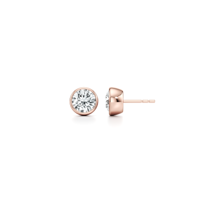 Bezel - 2ct Set Lab Diamond Round Brilliant Studs