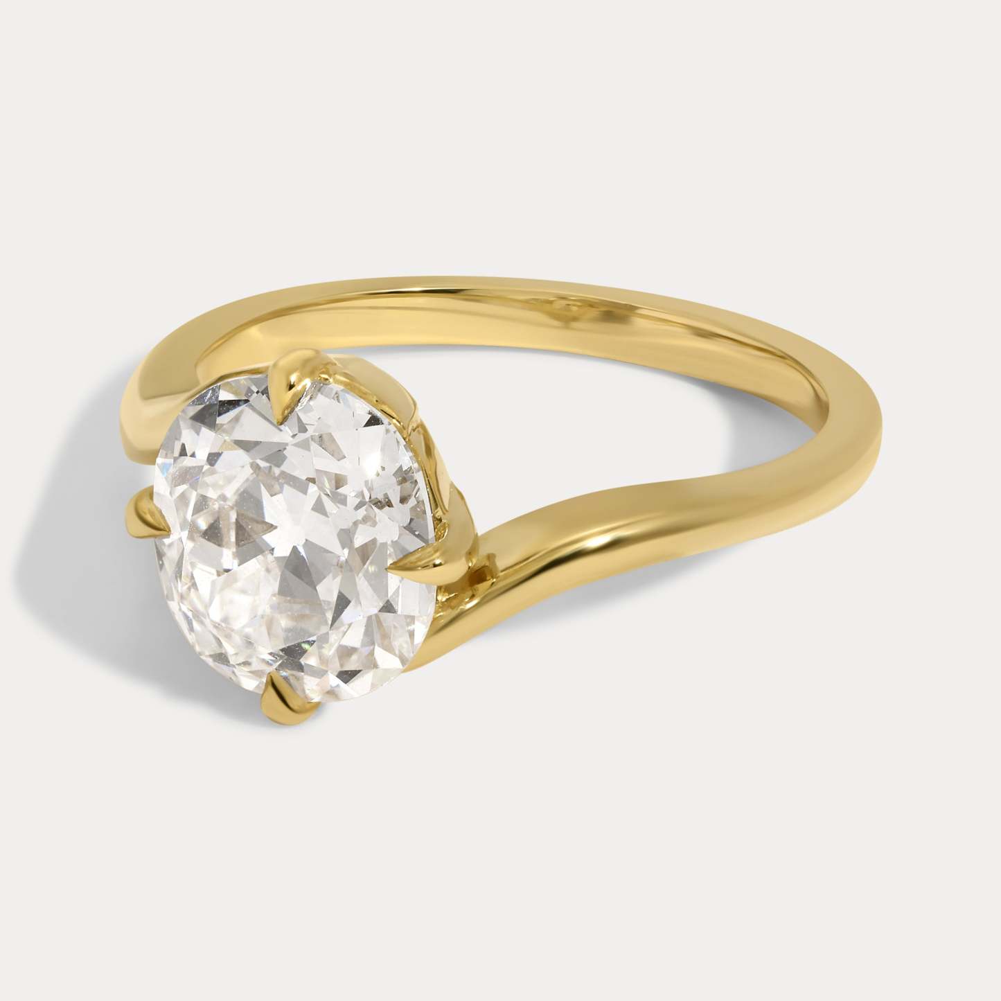 2.42ct Lab Grown Old Mine Engagement Ring