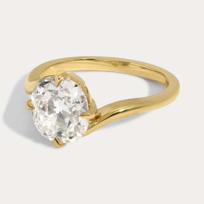 2.42ct Lab Grown Old Mine Engagement Ring