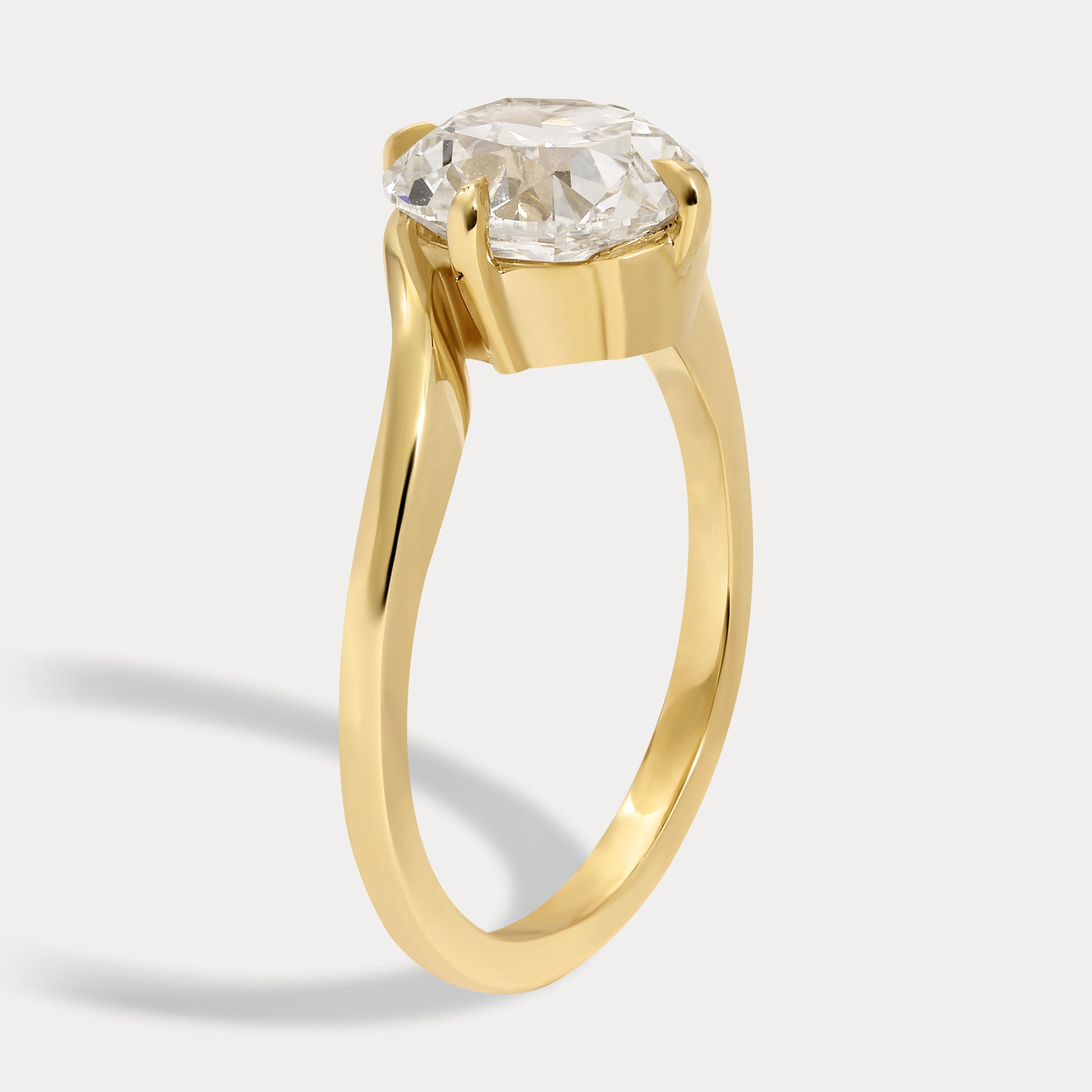 2.42ct Lab Grown Old Mine Engagement Ring