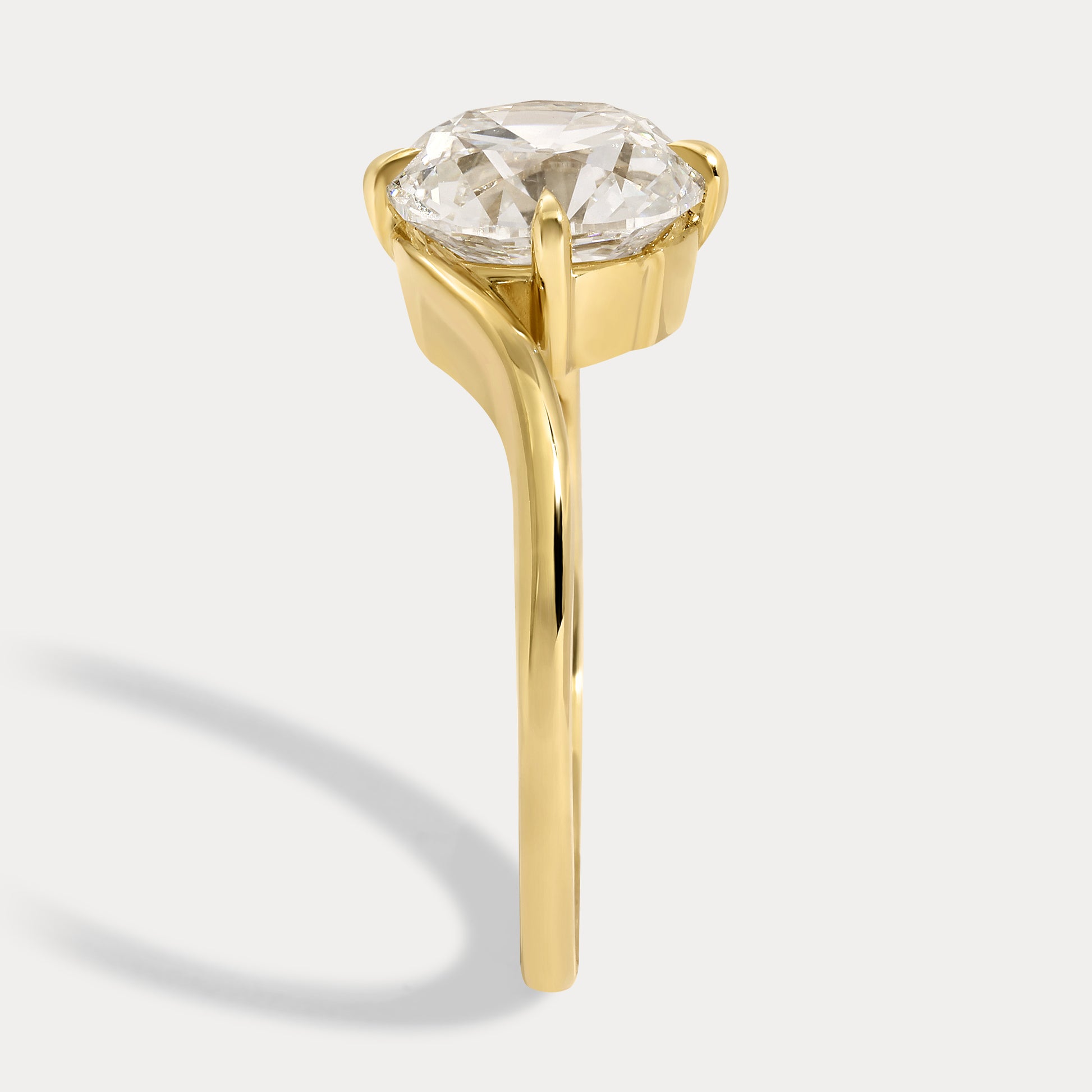 2.42ct Lab Grown Old Mine Engagement Ring