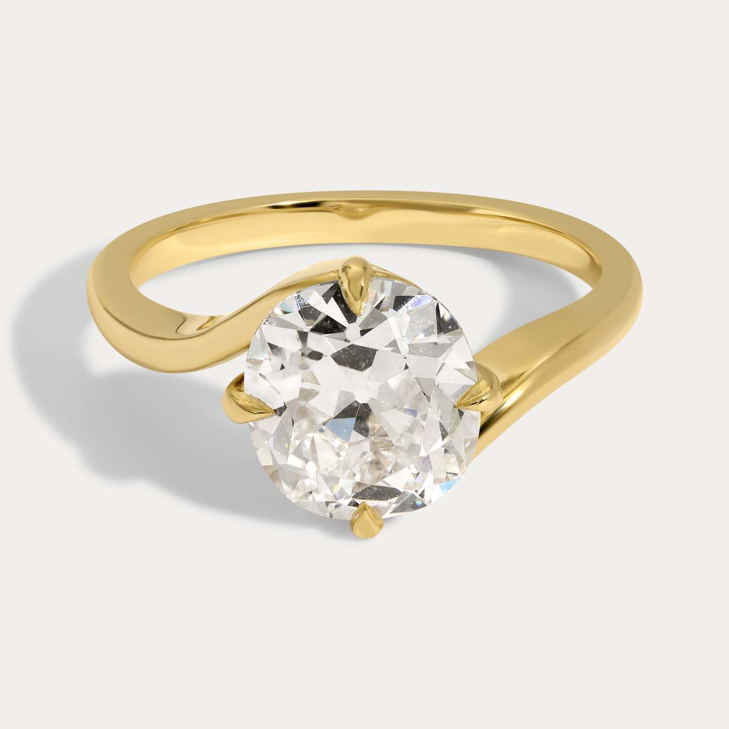 2.42ct Lab Grown Old Mine Engagement Ring