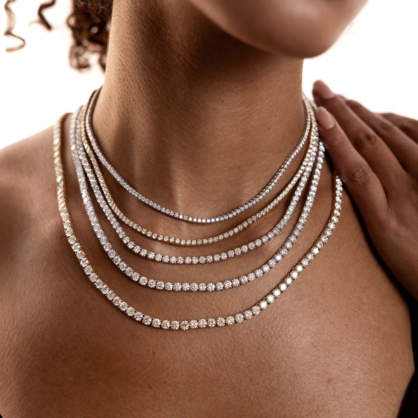 Olivia - 8ct Round Brilliant Lab Diamond Tennis Necklace