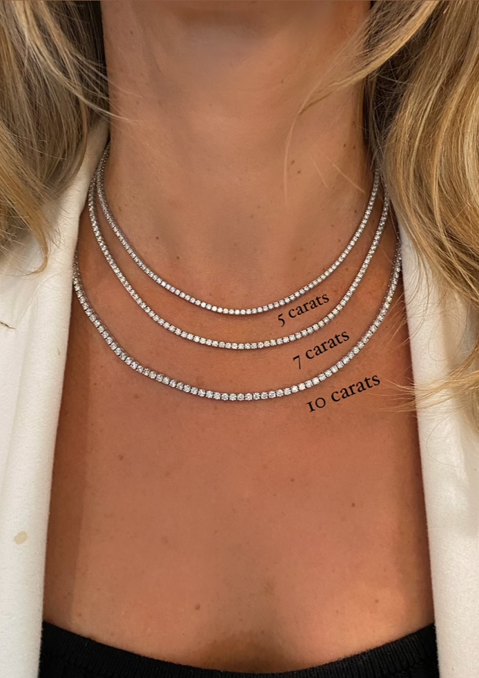 Vikasi - 10ct Diamond Tennis Necklace