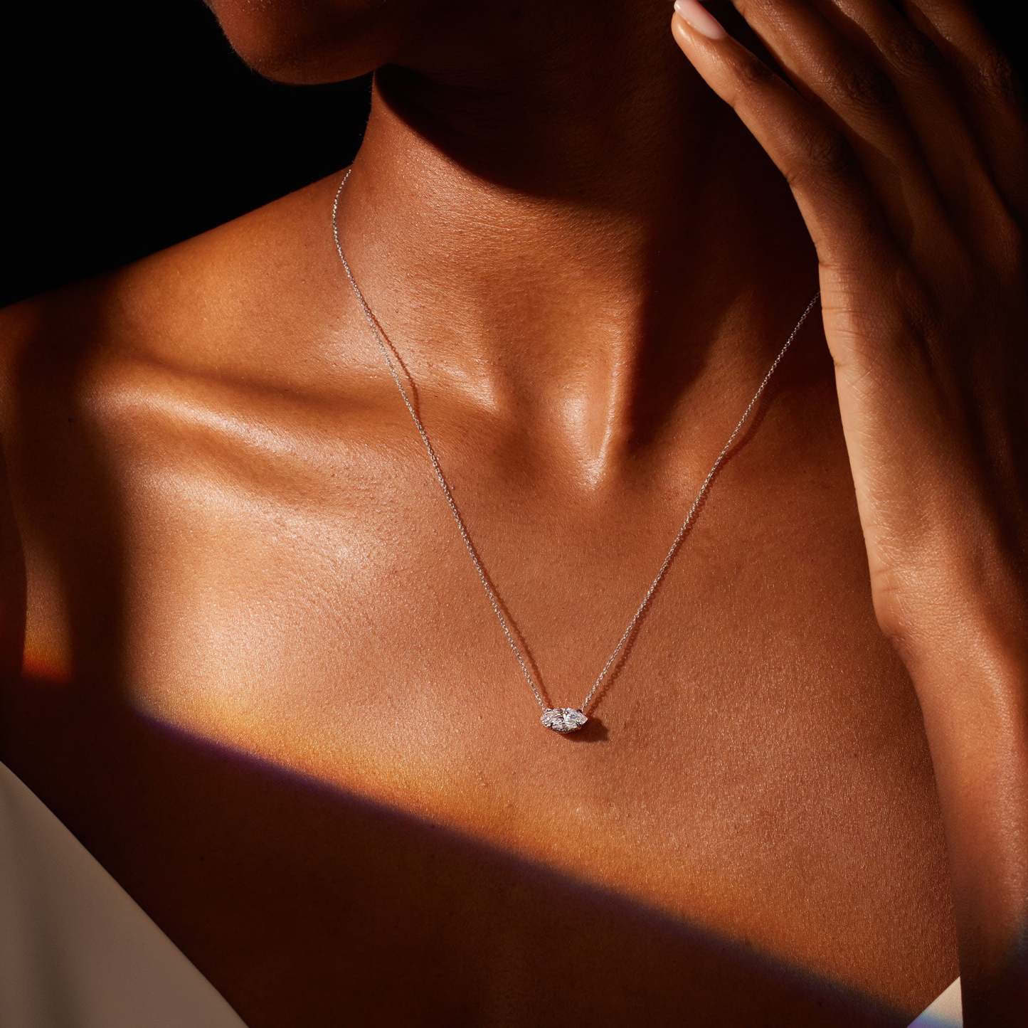 Chelsea - 1ct Lab Diamond Marquise Pendant