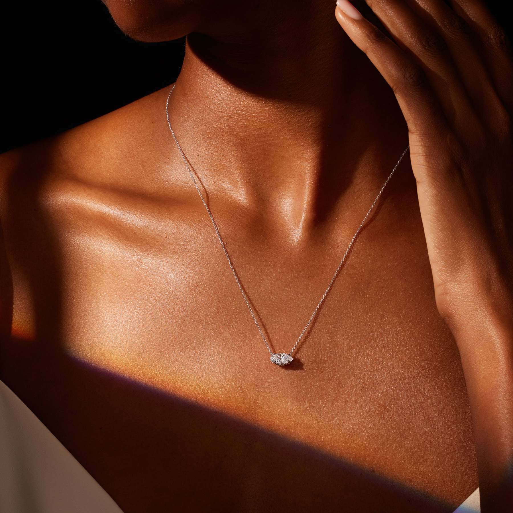 Chelsea - 1ct Lab Diamond Marquise Pendant